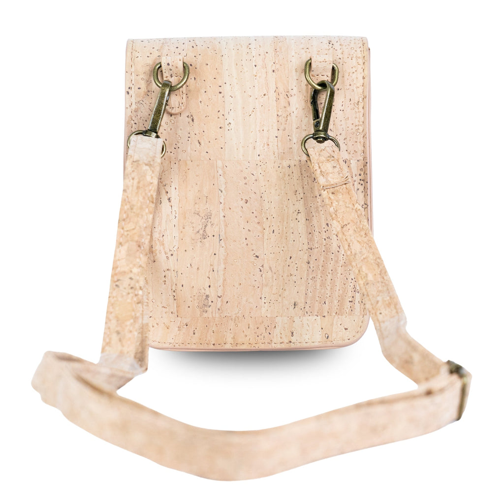 Bolso cruzado para teléfono de corcho – Corcho natural y negro BAG-2360
