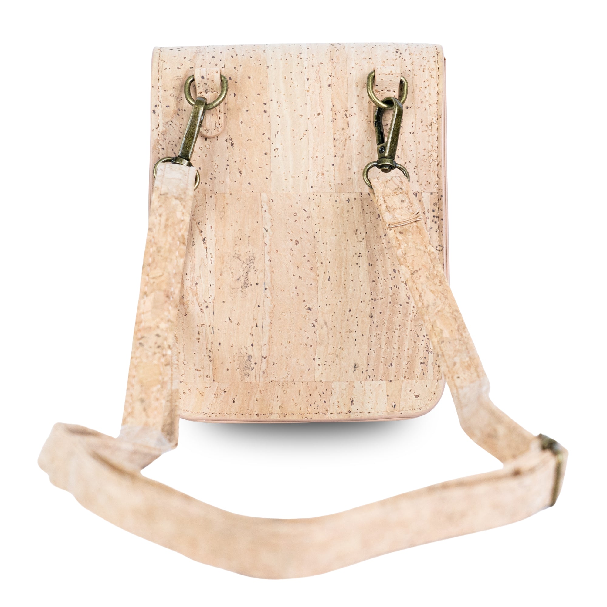Bolso cruzado para teléfono de corcho – Corcho natural y negro BAG-2360