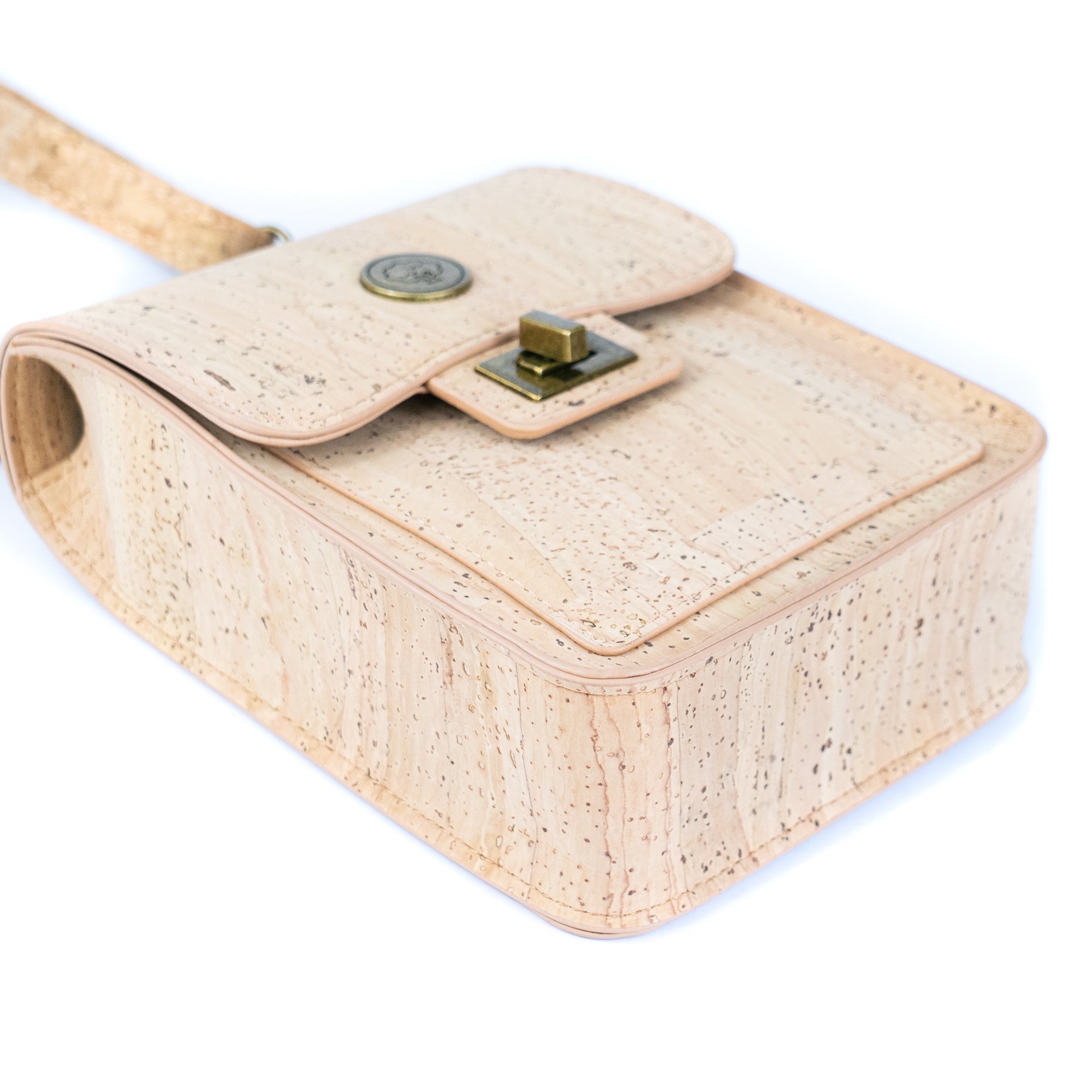 Bolso cruzado para teléfono de corcho – Corcho natural y negro BAG-2360