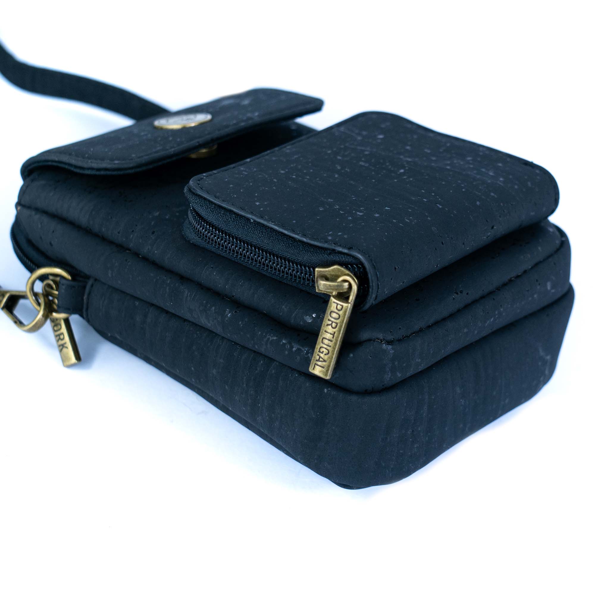 Cork Crossbody Phone Bag – Lightweight Vegan Sling Purse with Multi-Pockets BAG-2364