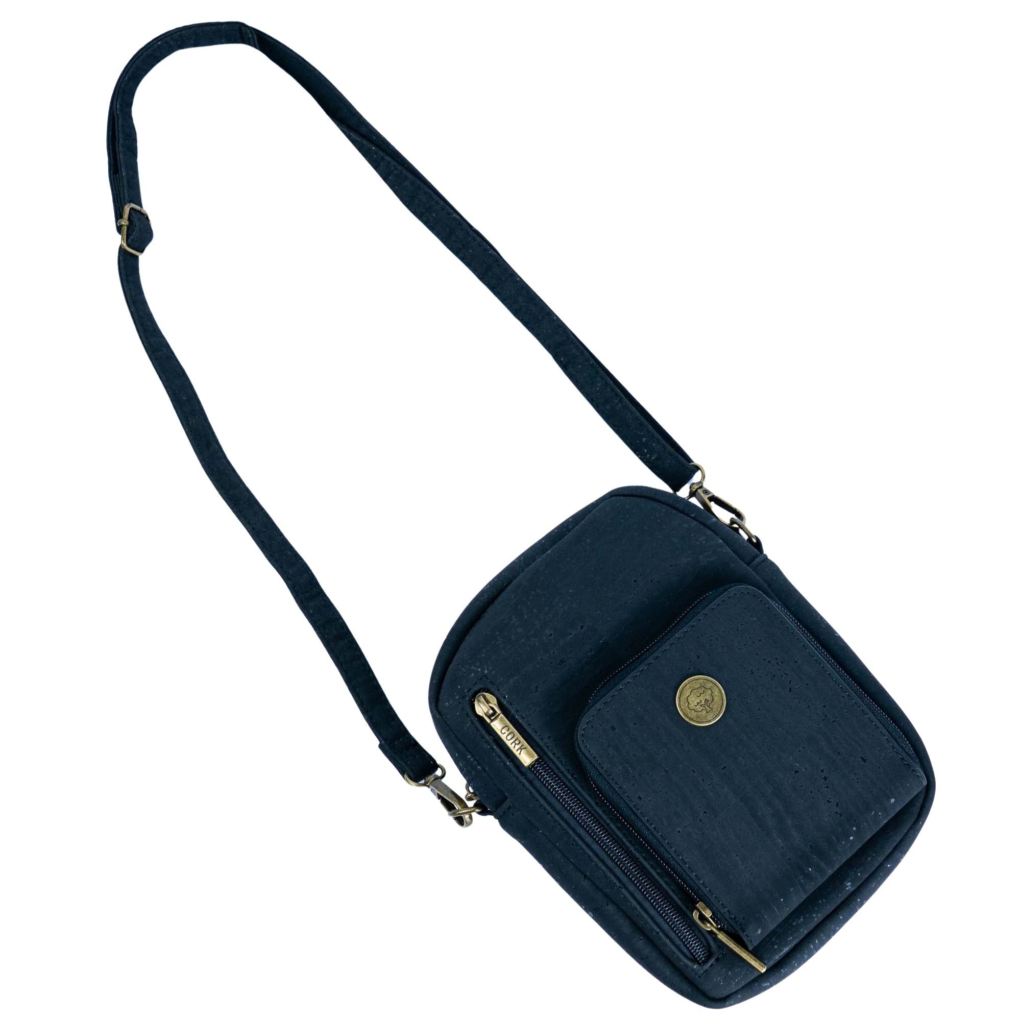 Cork Crossbody Phone Bag – Adjustable Vegan Shoulder Purse with Multi-Pockets BAG-2363