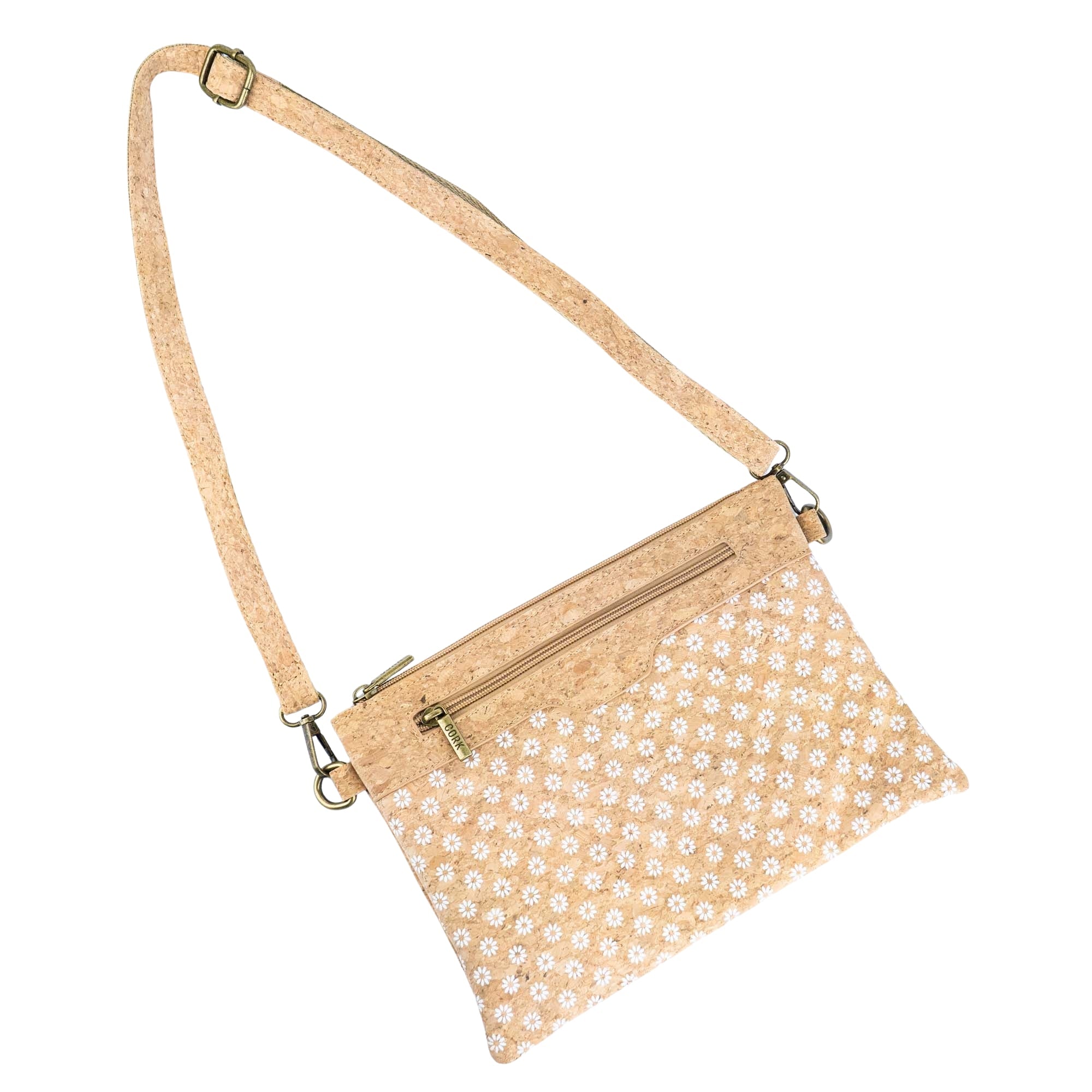 Corcho natural con diseño estampado - Bolso de bandolera y cartera de mano para mujer BAG-2248