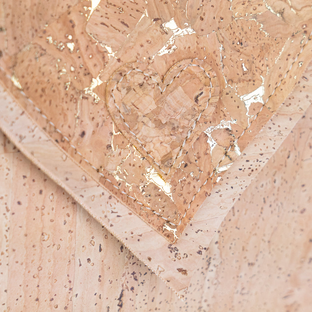 Cork Tote Bag with Heart – Eco-Friendly Vegan Shoulder Bag BAGP-358