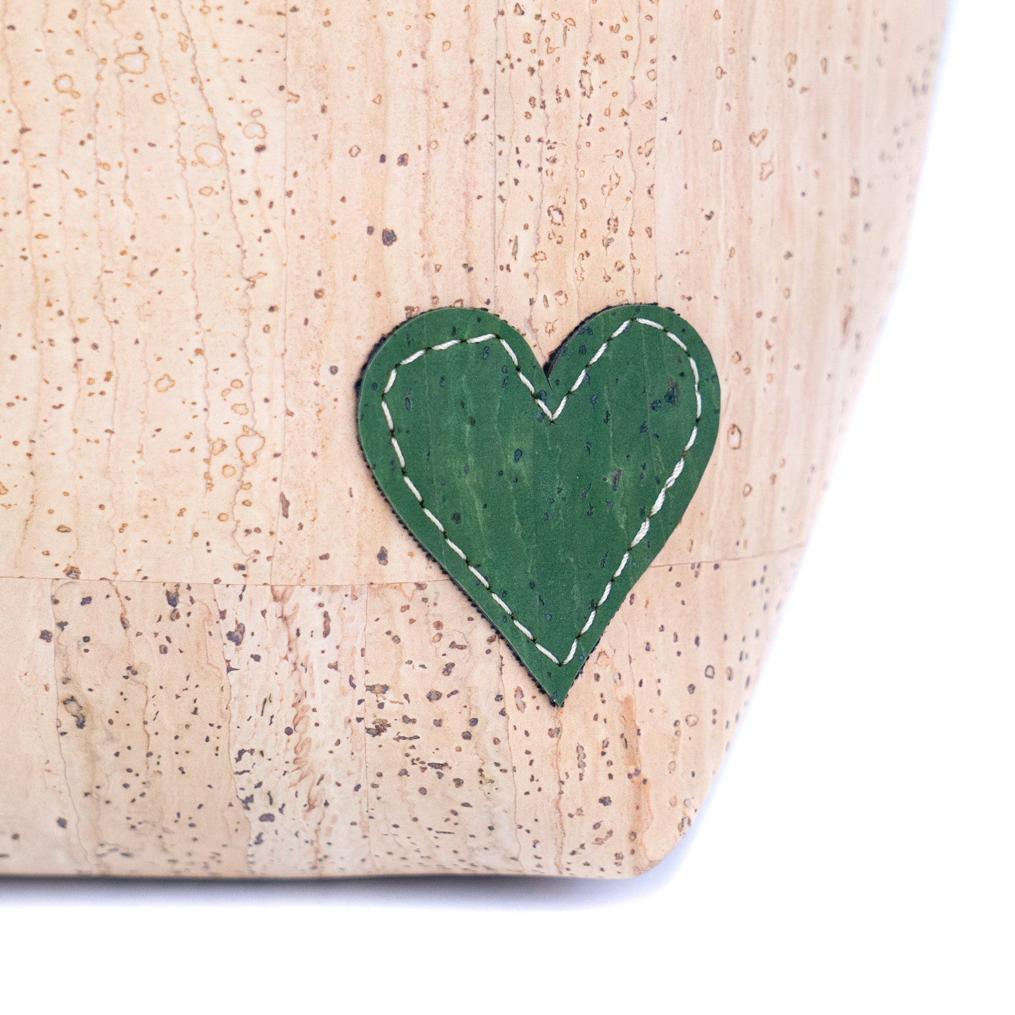 Cork Tote Bag with Heart – Eco-Friendly Vegan Shoulder Bag BAGP-358