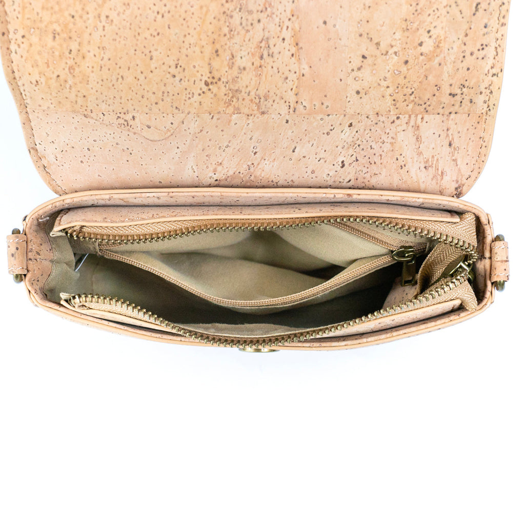 Bolso cruzado estructurado de corcho natural para mujer BDCS-BAG-2310
