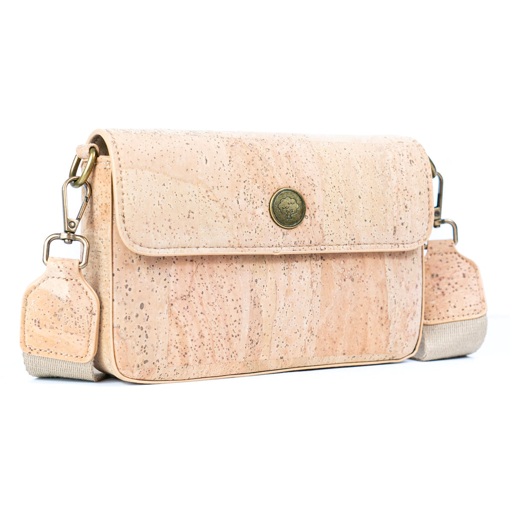 Bolso cruzado estructurado de corcho natural para mujer BDCS-BAG-2310