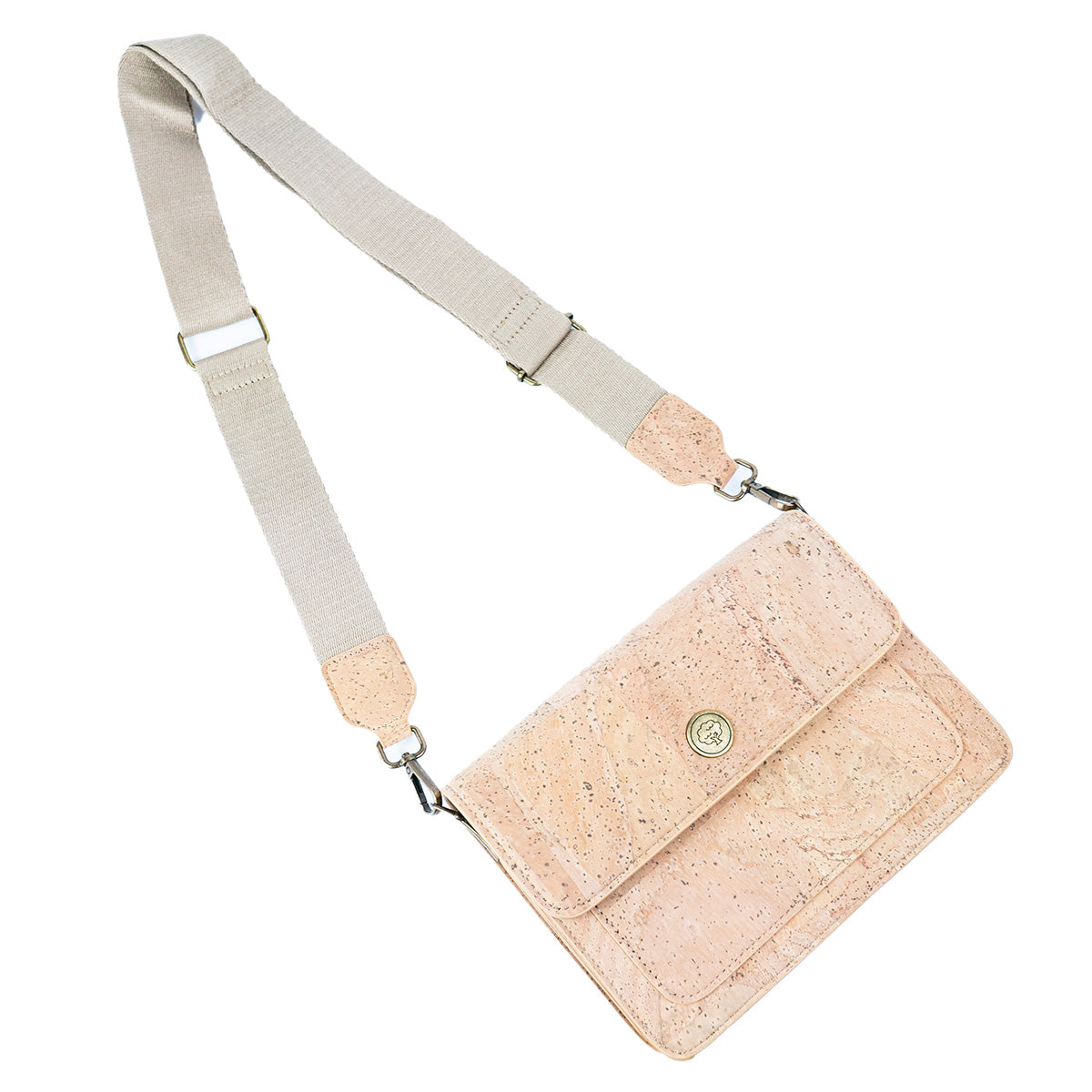 Bolso bandolera estructurado de corcho natural para mujer BDCS-BAG-2309