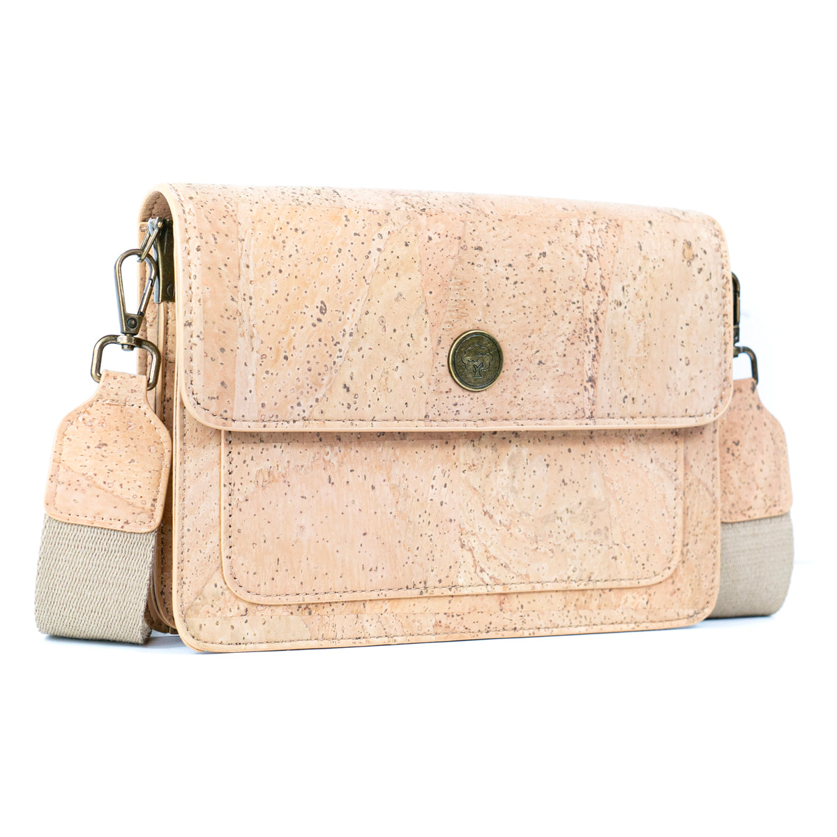 Bolso bandolera estructurado de corcho natural para mujer BDCS-BAG-2309