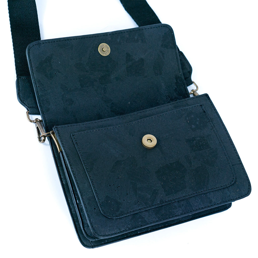 Bolso bandolera estructurado de corcho natural para mujer BDCS-BAG-2309