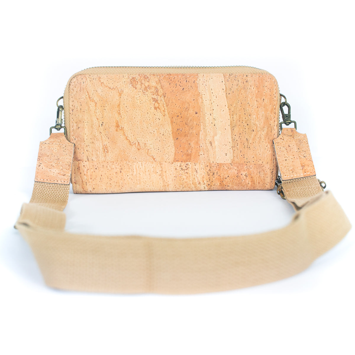 Bolso bandolera de corcho elegante con bolsillo delantero y monedero para teléfono móvil BAG-2271