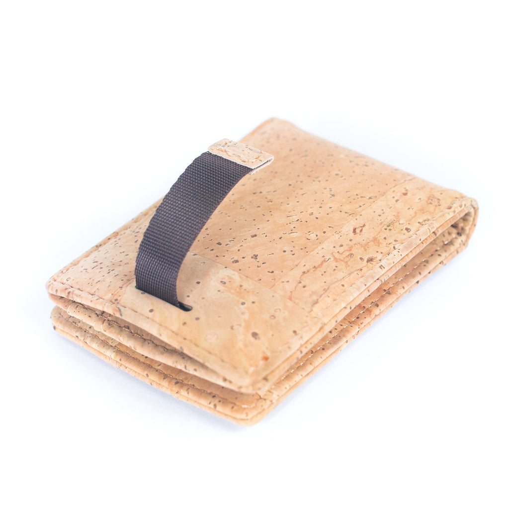 Cartera Minimalista de Corcho con Pinza para Billetes RFID Blocking Bifold BAG-2276