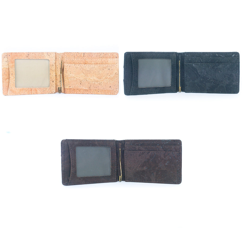 Cartera Minimalista de Corcho con Pinza para Billetes RFID Blocking Bifold BAG-2276