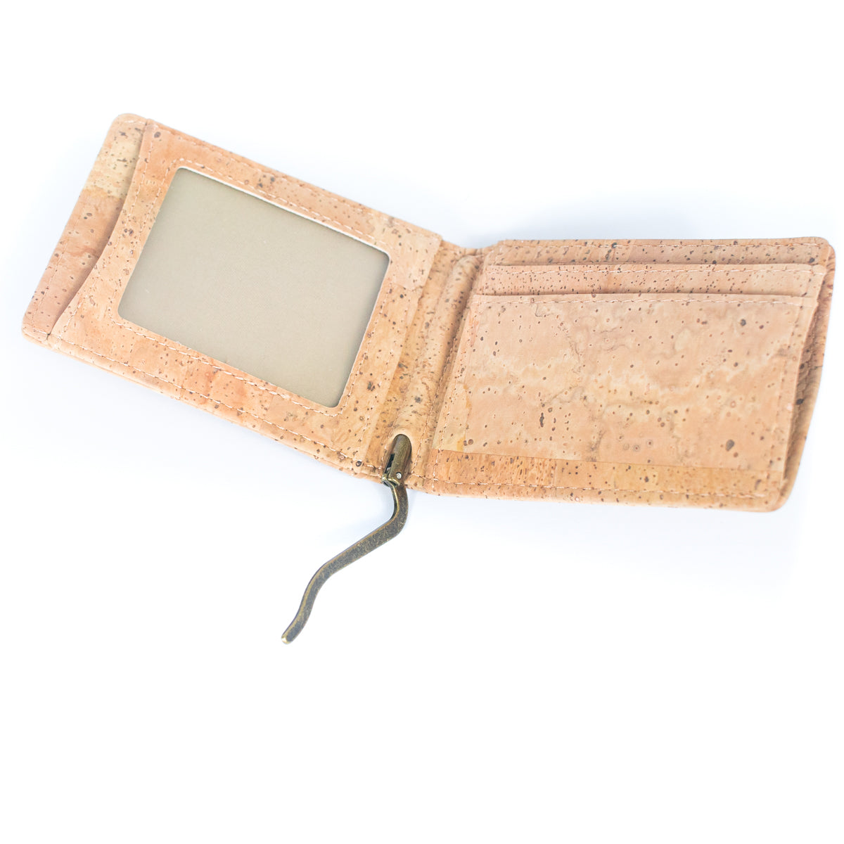 Cartera Minimalista de Corcho con Pinza para Billetes RFID Blocking Bifold BAG-2276