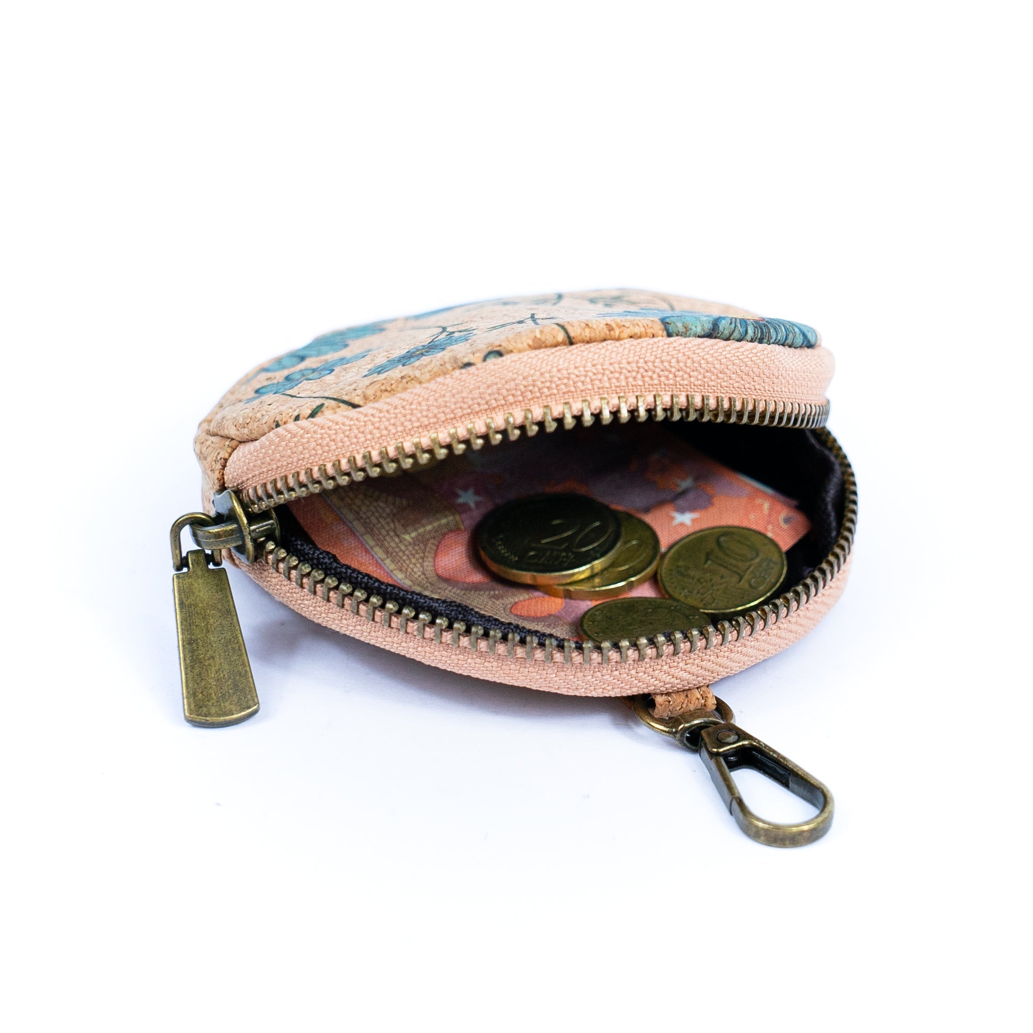 Doppellagige Handytasche aus Naturkork für Damen mit Aufdruck BAG-2312