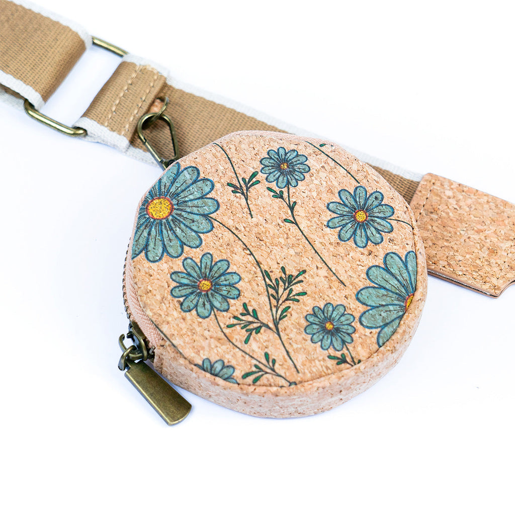 Doppellagige Handytasche aus Naturkork für Damen mit Aufdruck BAG-2312