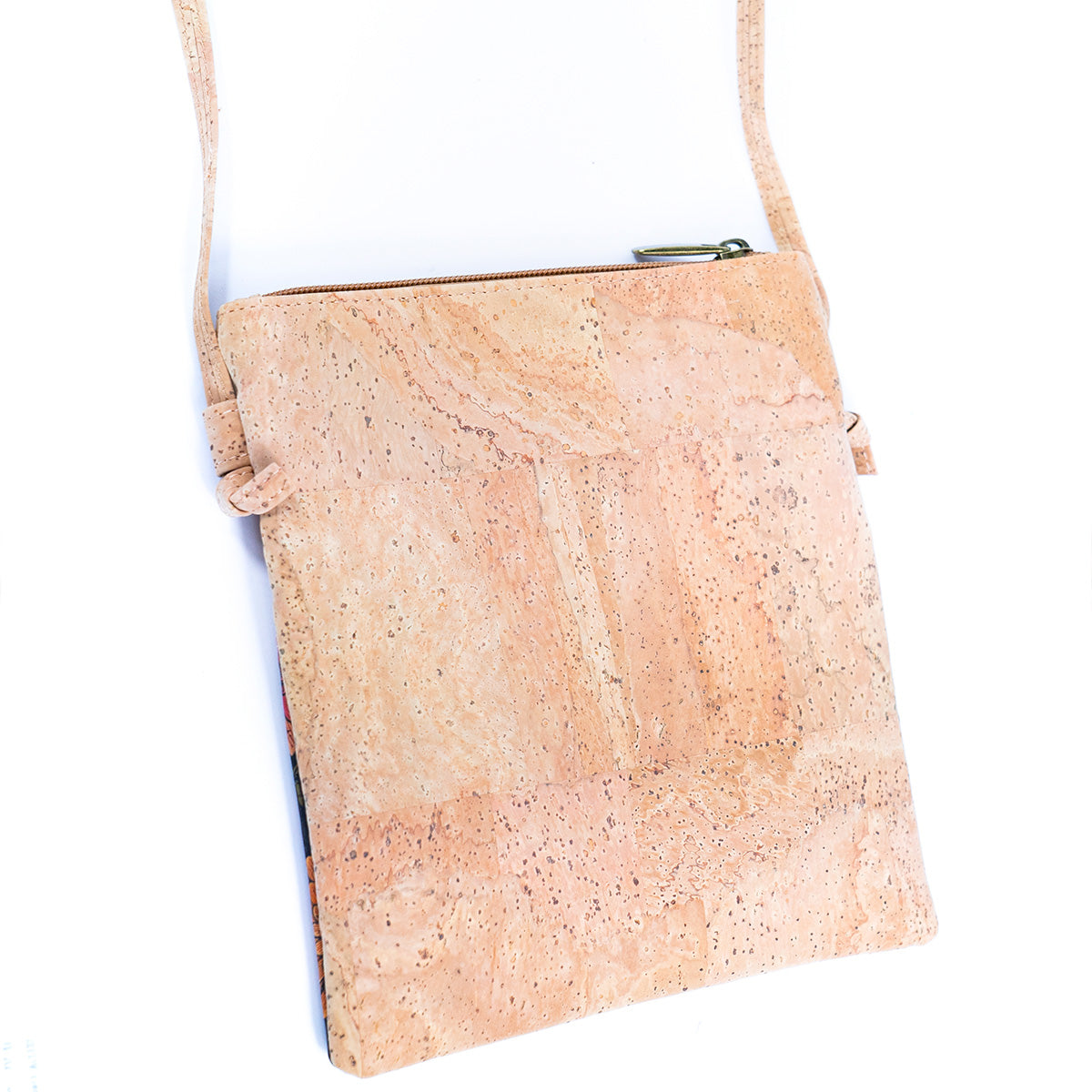 Cork Women's Double Zip Flower print Crossbody Bag BAG-2266