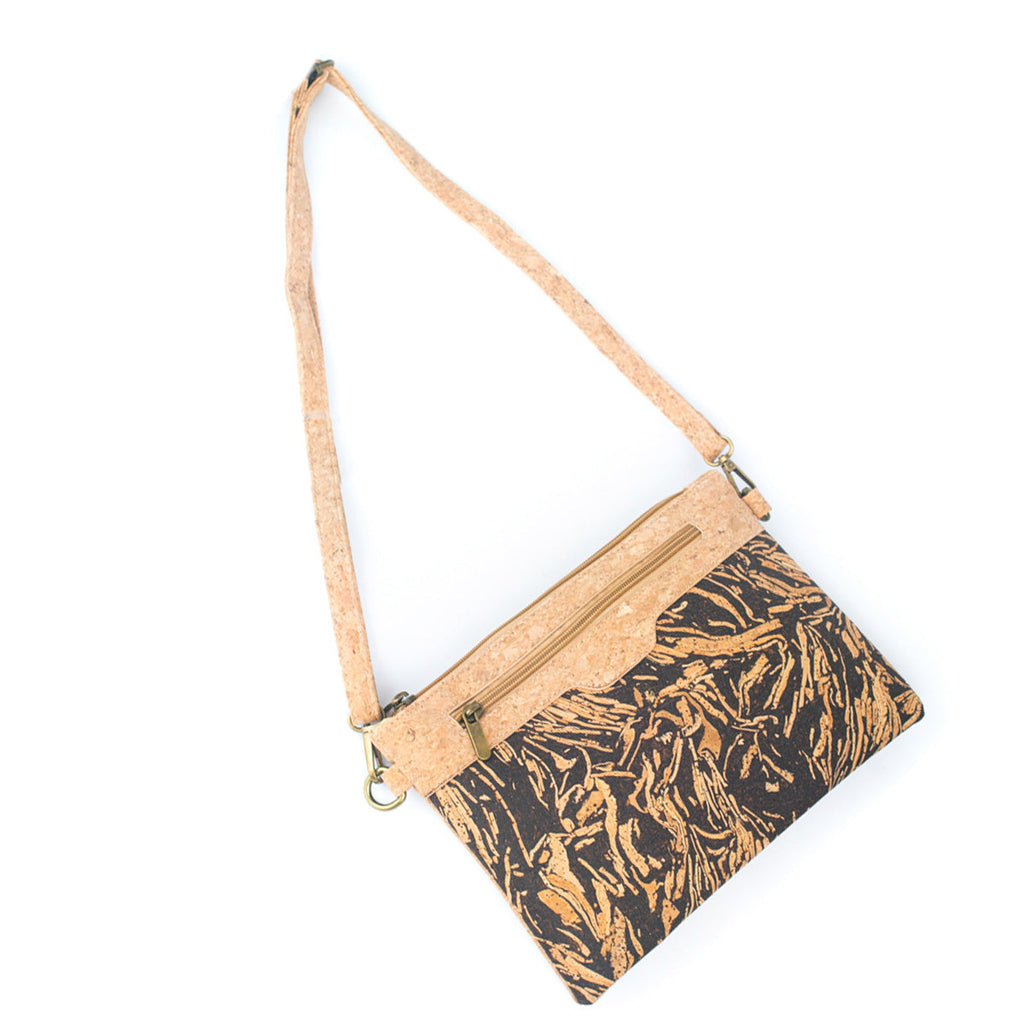Corcho natural con fusión de granos de café: diseño de bolso de mano y bolso cruzado para mujer BAG-2290