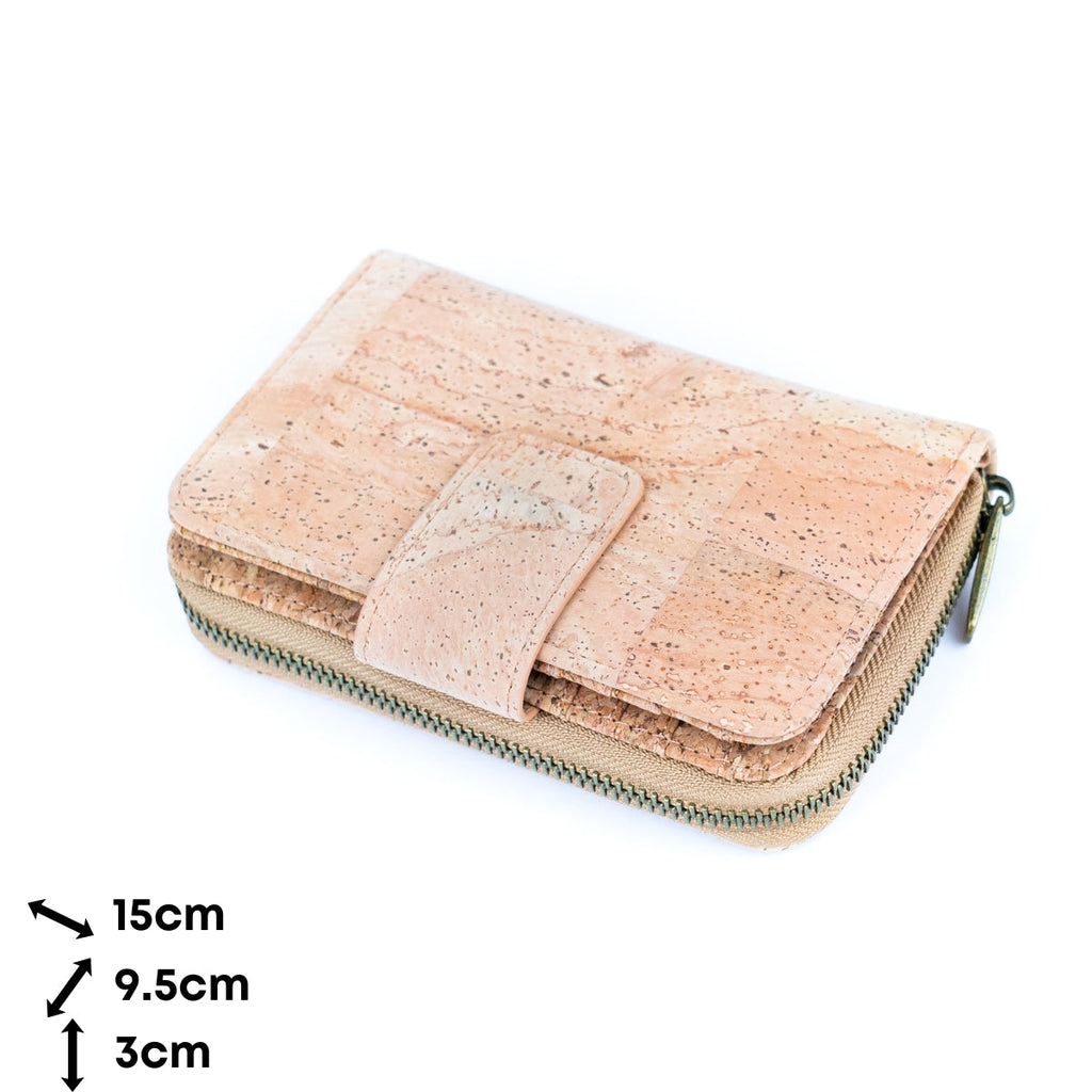 Stilvolle und funktionelle mittelgroße Kork-Geldbörse für Damen BAG-2304