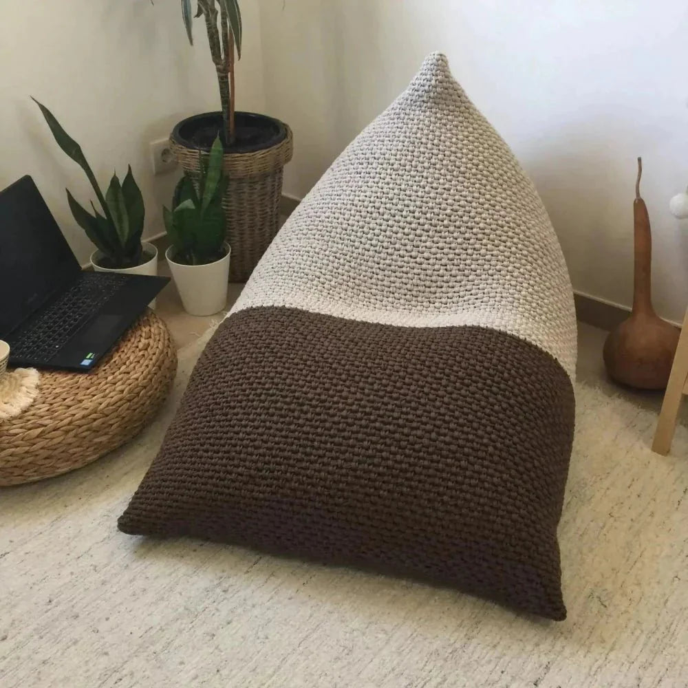 Gestrickter Sitzsack für Erwachsene | Benutzerdefinierte Farben