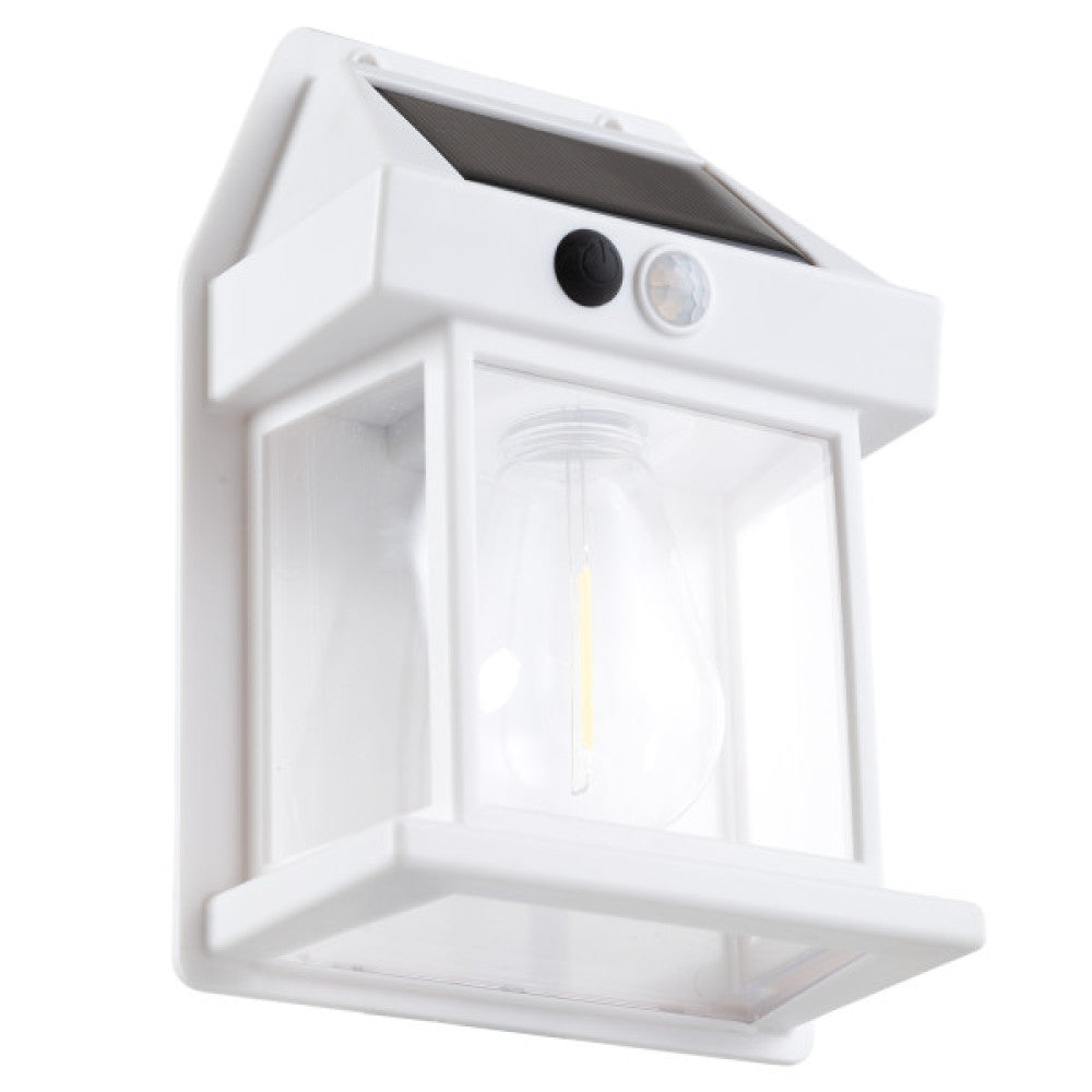 Aplique Solar IP44 3W 3000K 100Lm com Sensor PIR - Branco