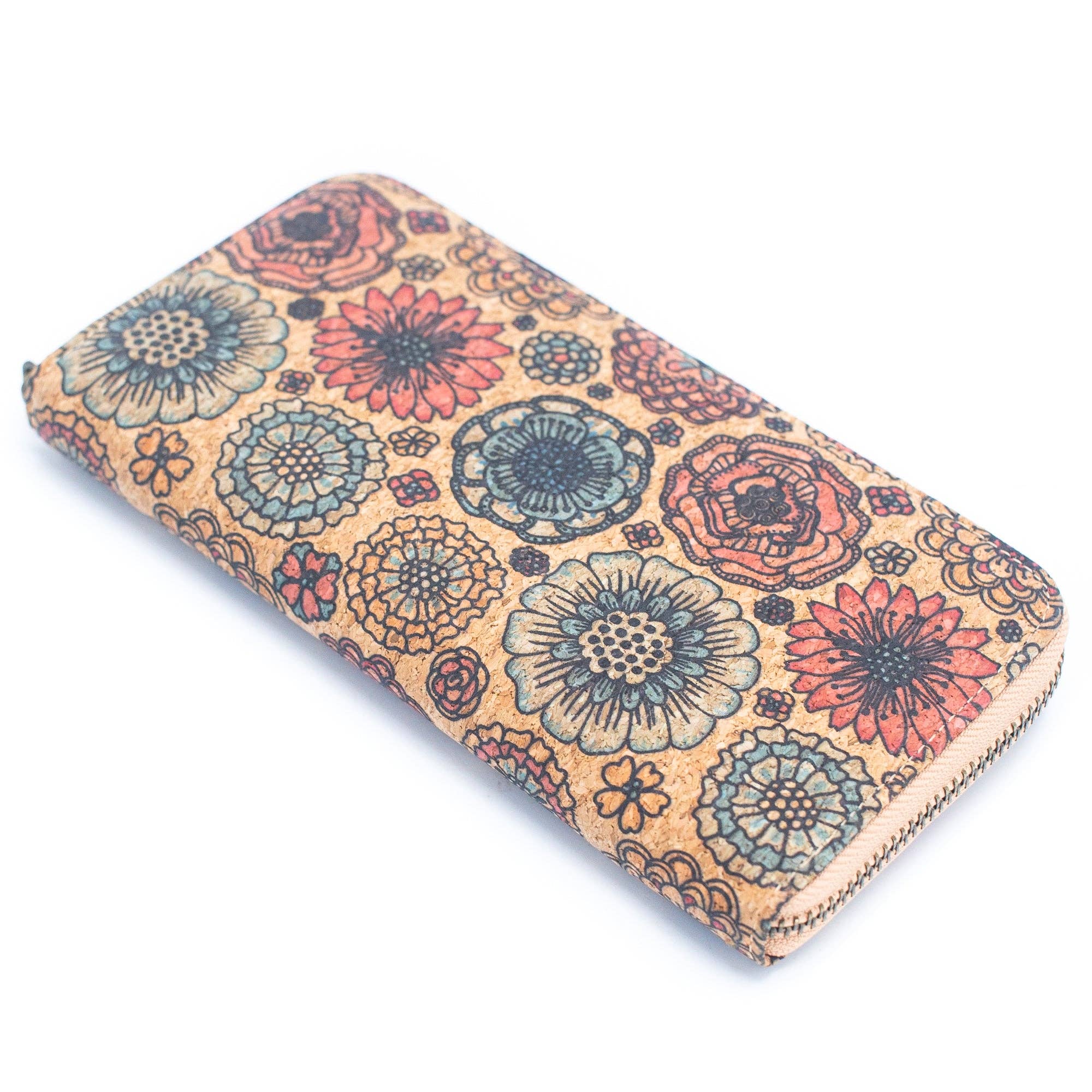 Various patterns natural cork women zipper card wallet- Vegan Cork Wallet BAG-2219