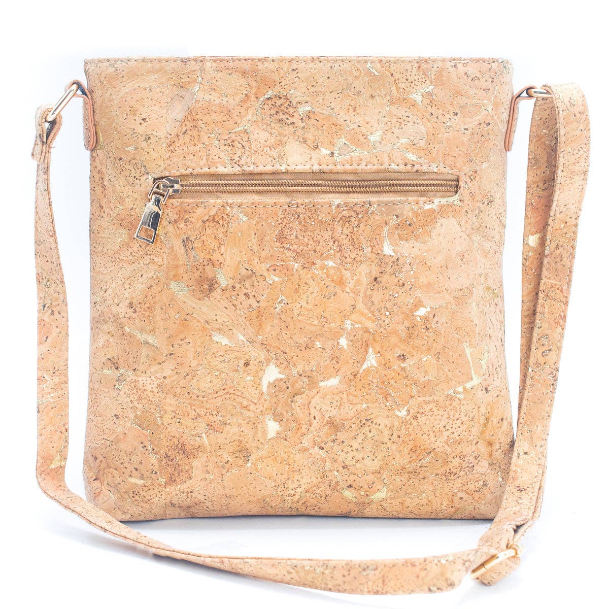Women's Crossbody Bag in Natural Cork with Gold or Silver Accents BAG-2249