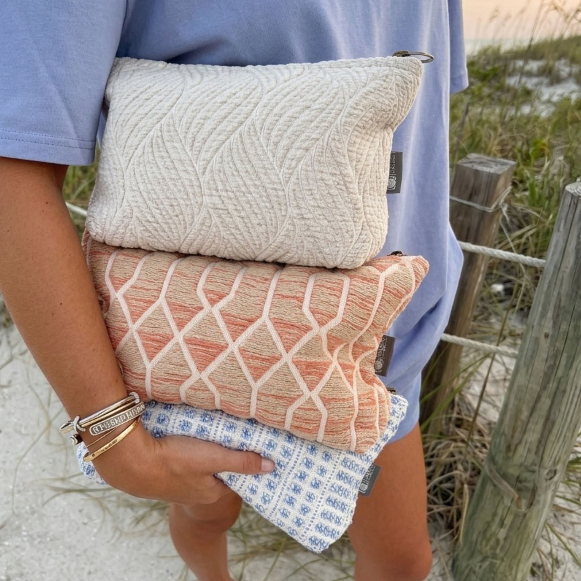 Kulturtasche Nomad Sari Indian Jacquard – Rose Lattice