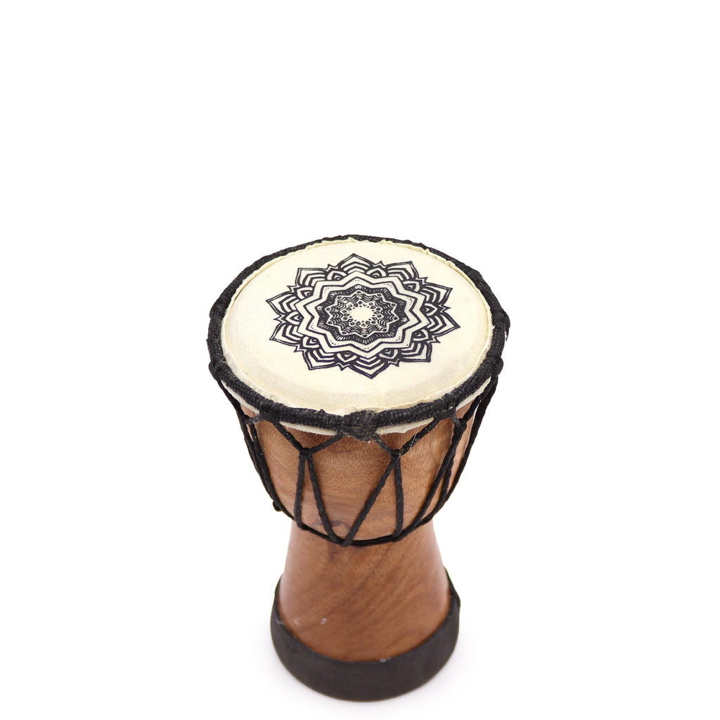 Tambor Djembe hecho a mano con tapa ancha - 15 cm