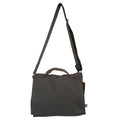 Bolso mensajero de lona de algodón para portátil - gris carbón