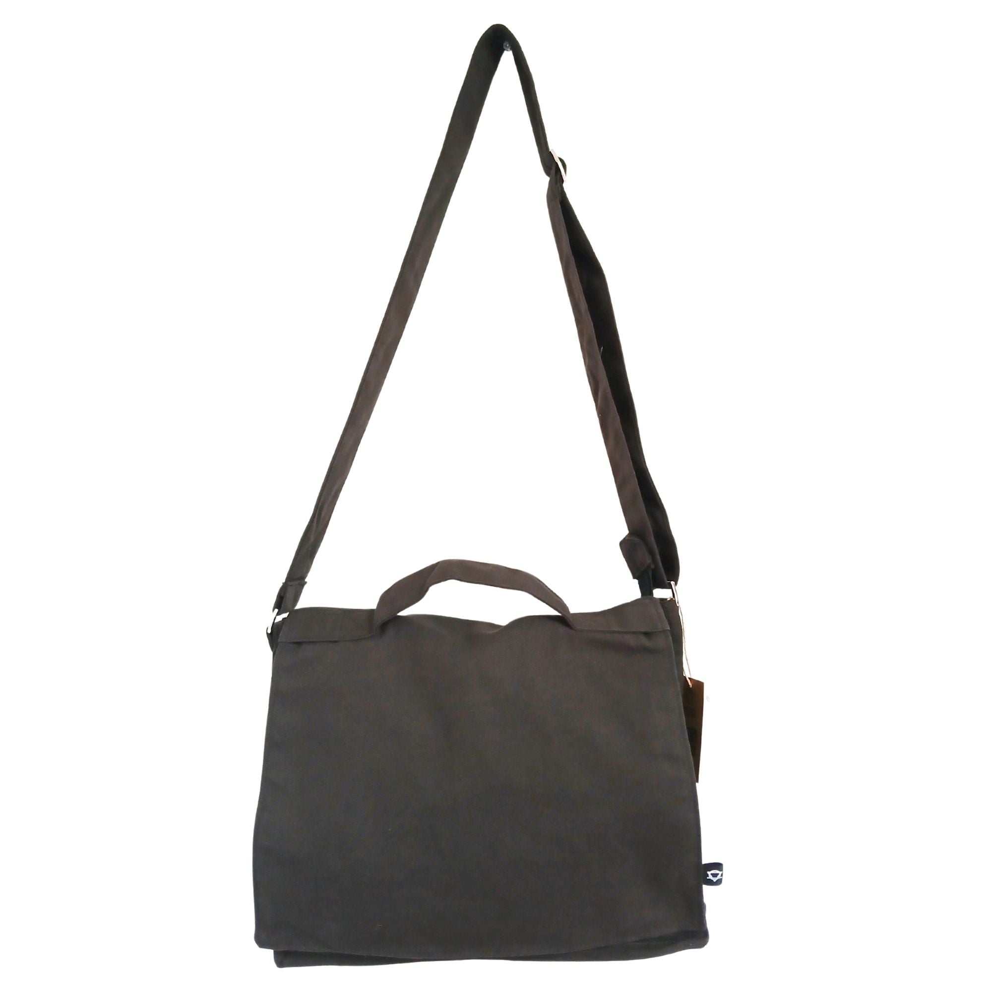 Bolso mensajero de lona de algodón para portátil - gris carbón