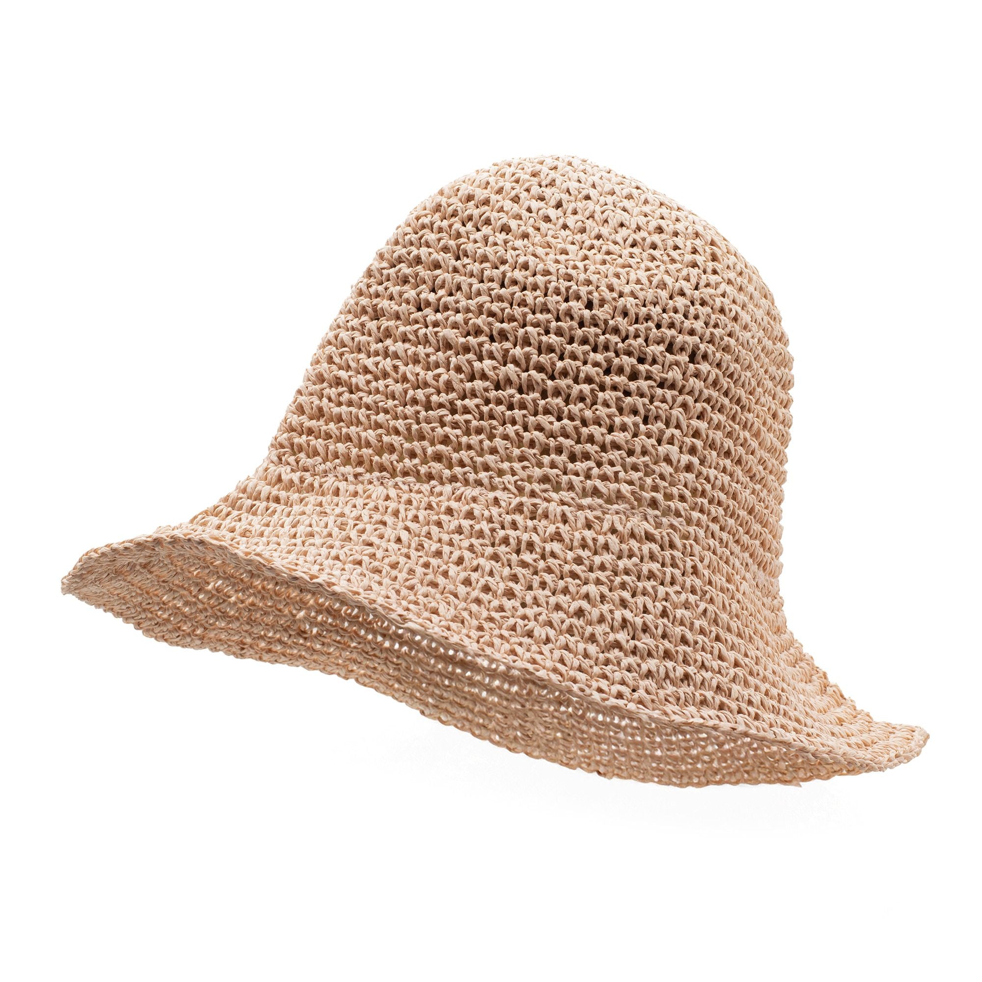 Chapéu de palha Nomad Sari de aba larga - Rosa Blush