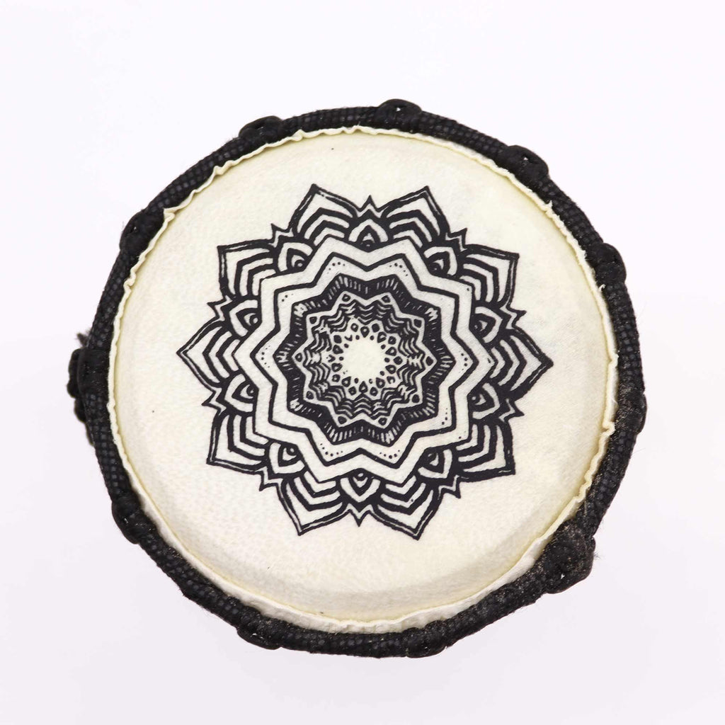 Tambor Djembe hecho a mano con tapa ancha - 15 cm