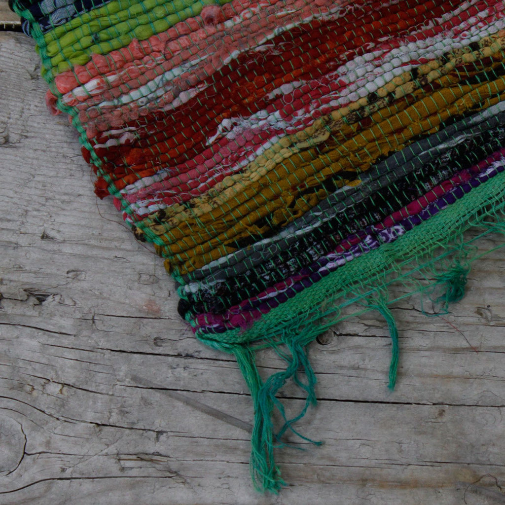 Alfombra de lujo de patchwork, 151 x 90 cm - Verde