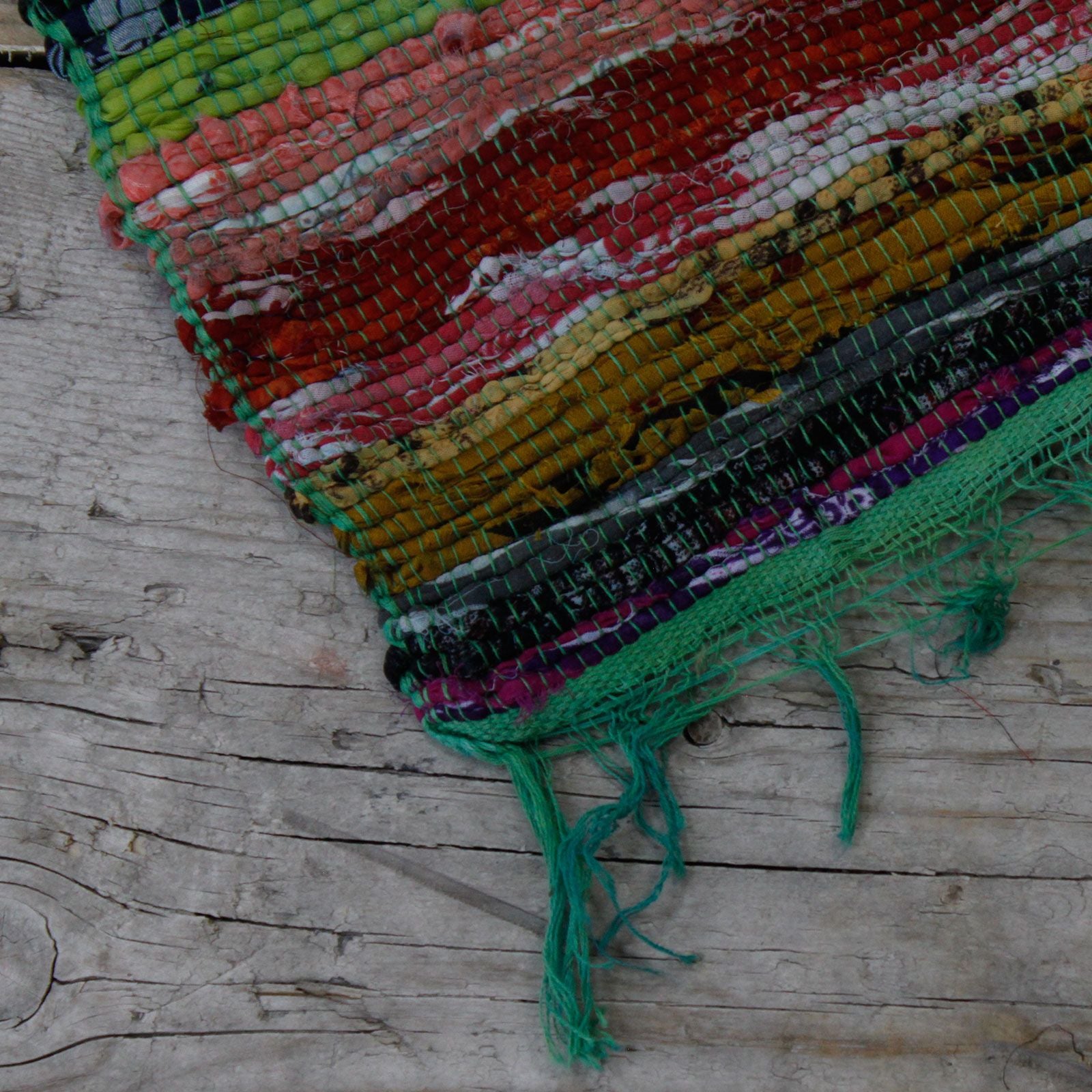 Alfombra de lujo de patchwork, 151 x 90 cm - Verde