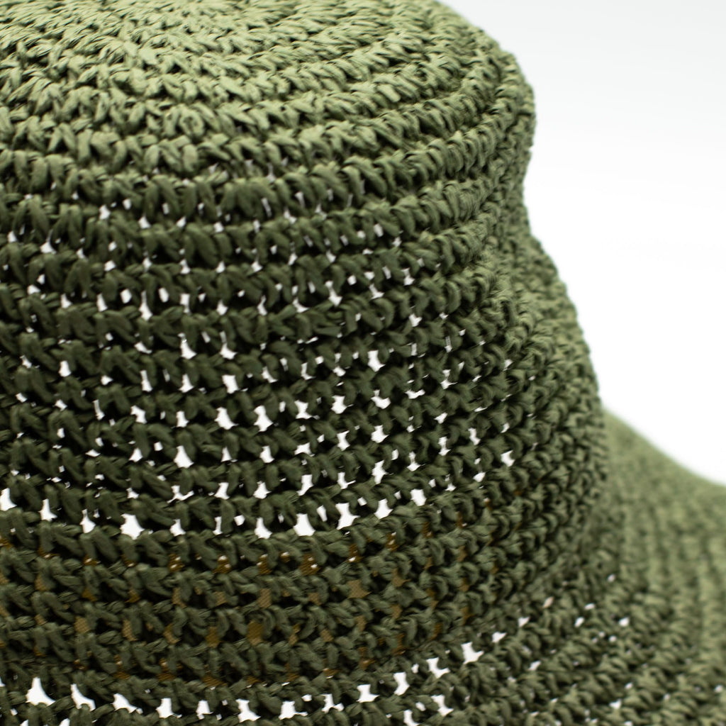 Chapéu de sol de palha flexível Nomad Sari - Verde Musgo