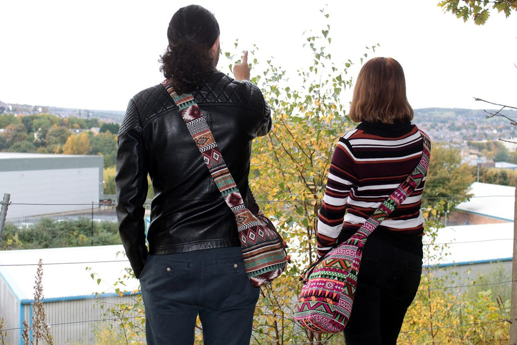 Bolso Jacquard - Bolso Estudiantil Rosa