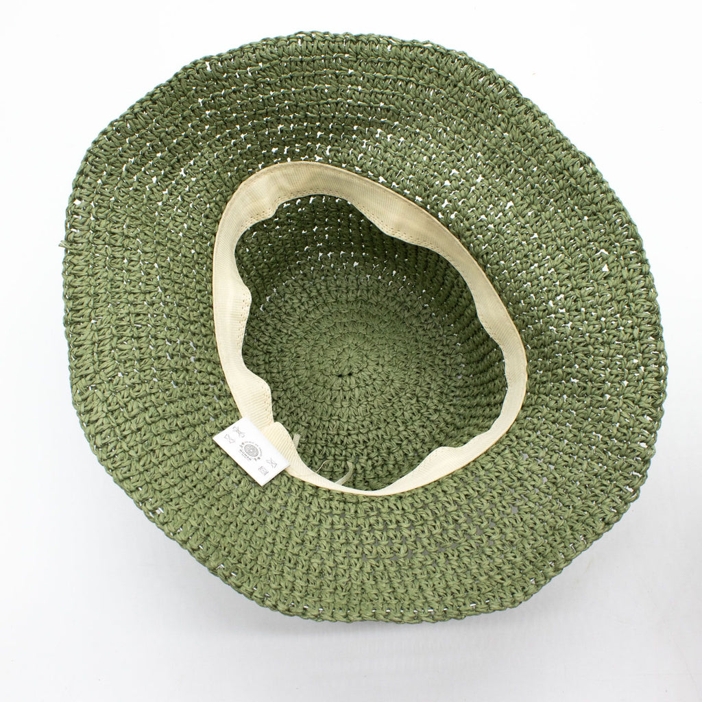 Chapéu de sol de palha flexível Nomad Sari - Verde Musgo