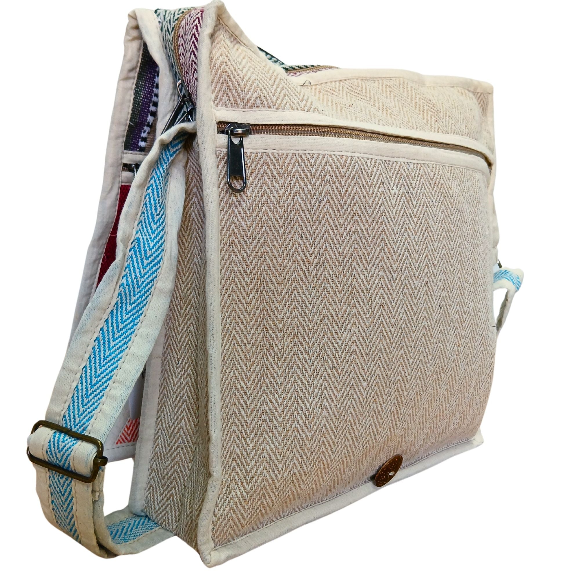 Mochila de Mensajero de Cáñamo para Portátil - Triángulo