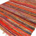 Alfombra de lujo de retazos, 152 x 90 cm - Naranja