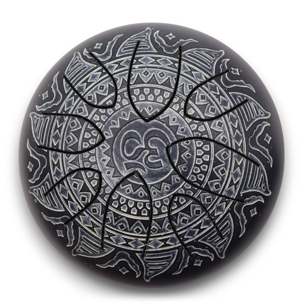 Tambor Om Mandala Grabado - 16cm