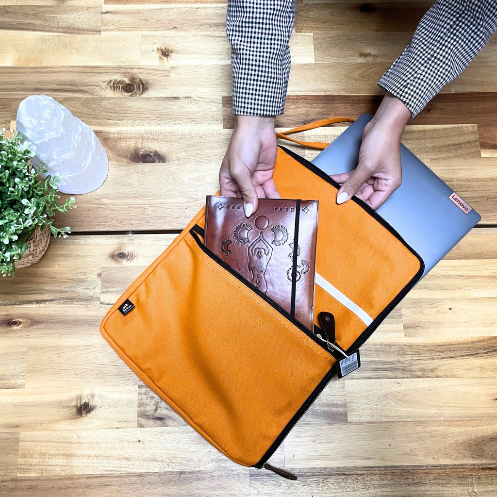 Funda de lona para portátil Hop Hare - Naranja