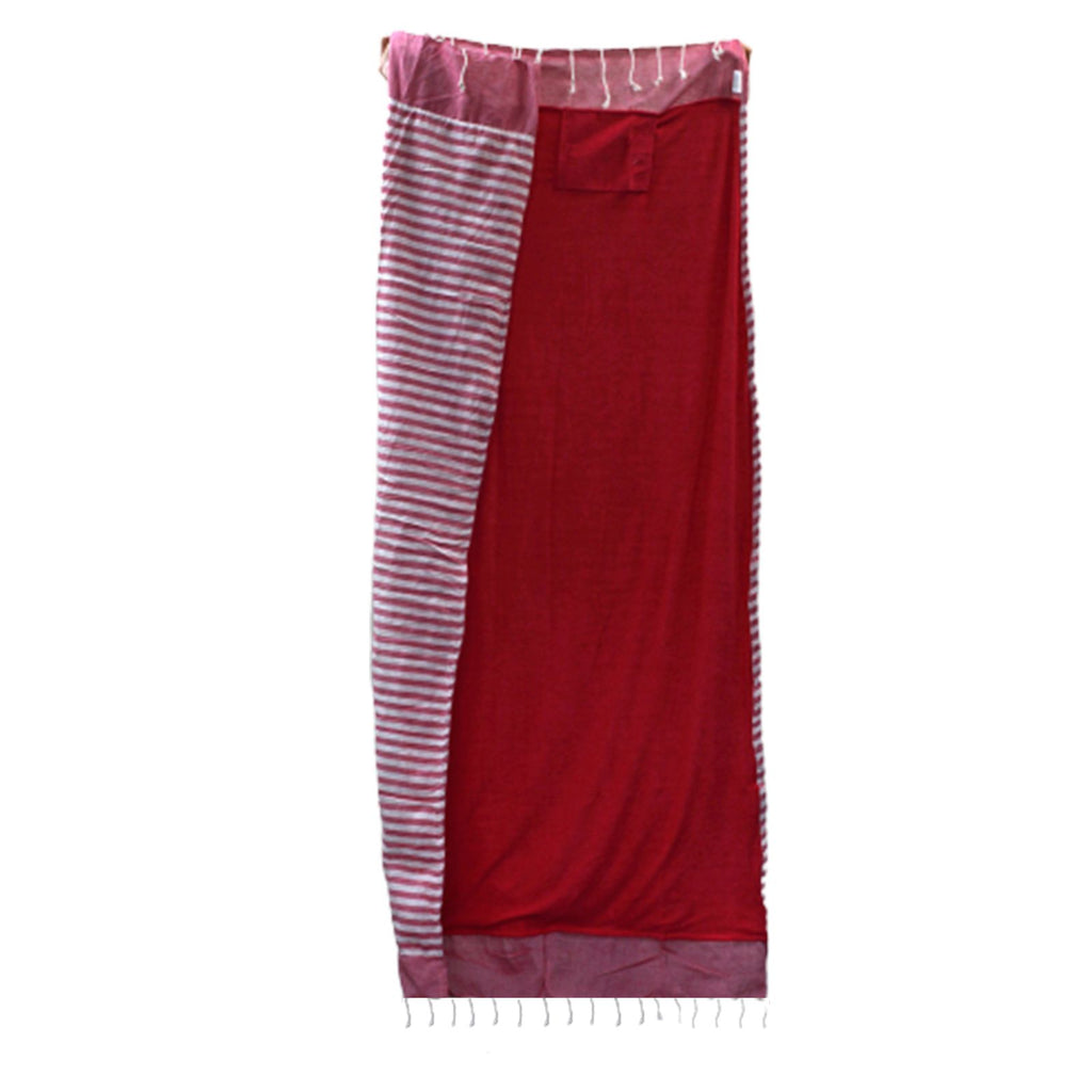 Baumwoll-Pareo-Handtuch - 100x180 cm - Warmes Rosa