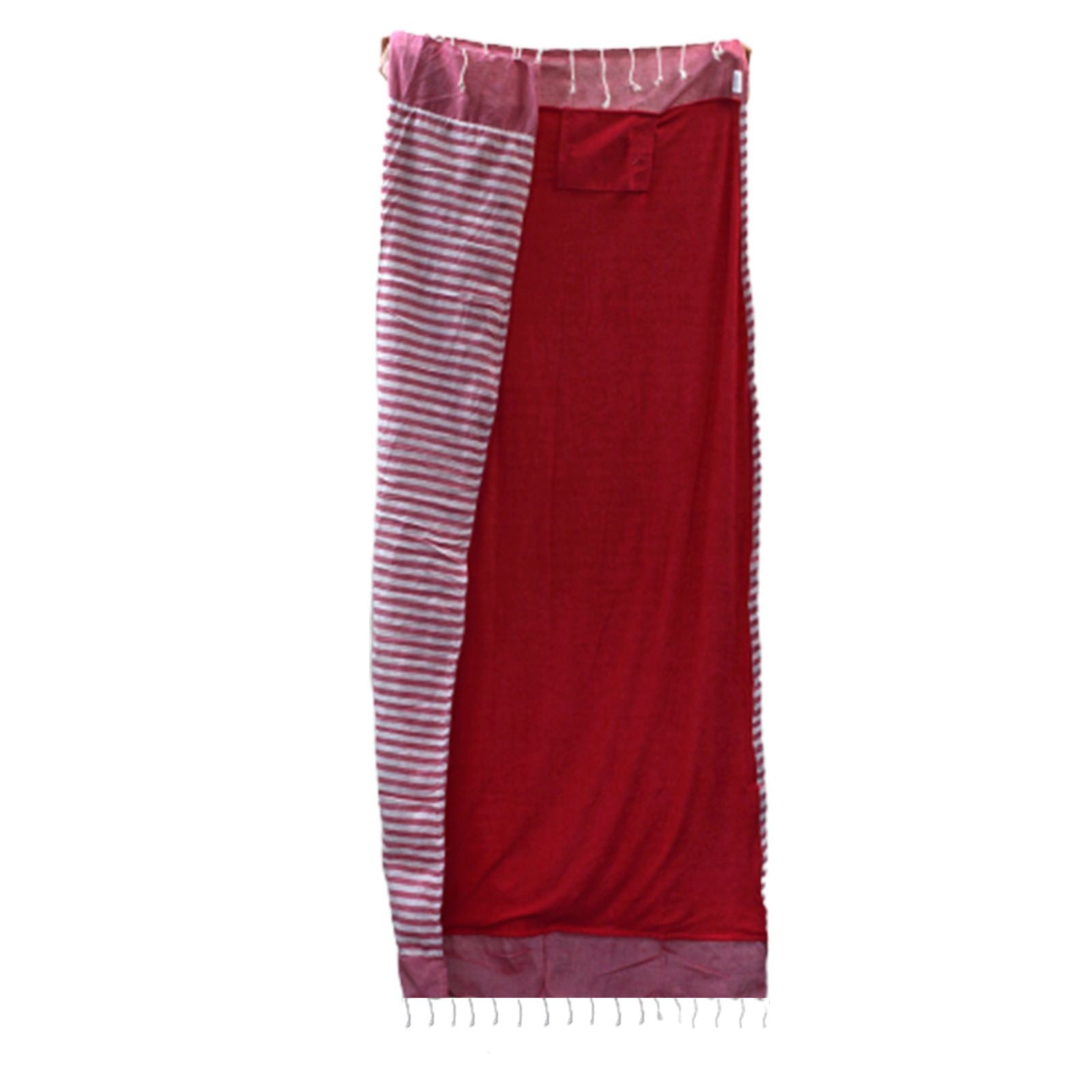 Baumwoll-Pareo-Handtuch - 100x180 cm - Warmes Rosa