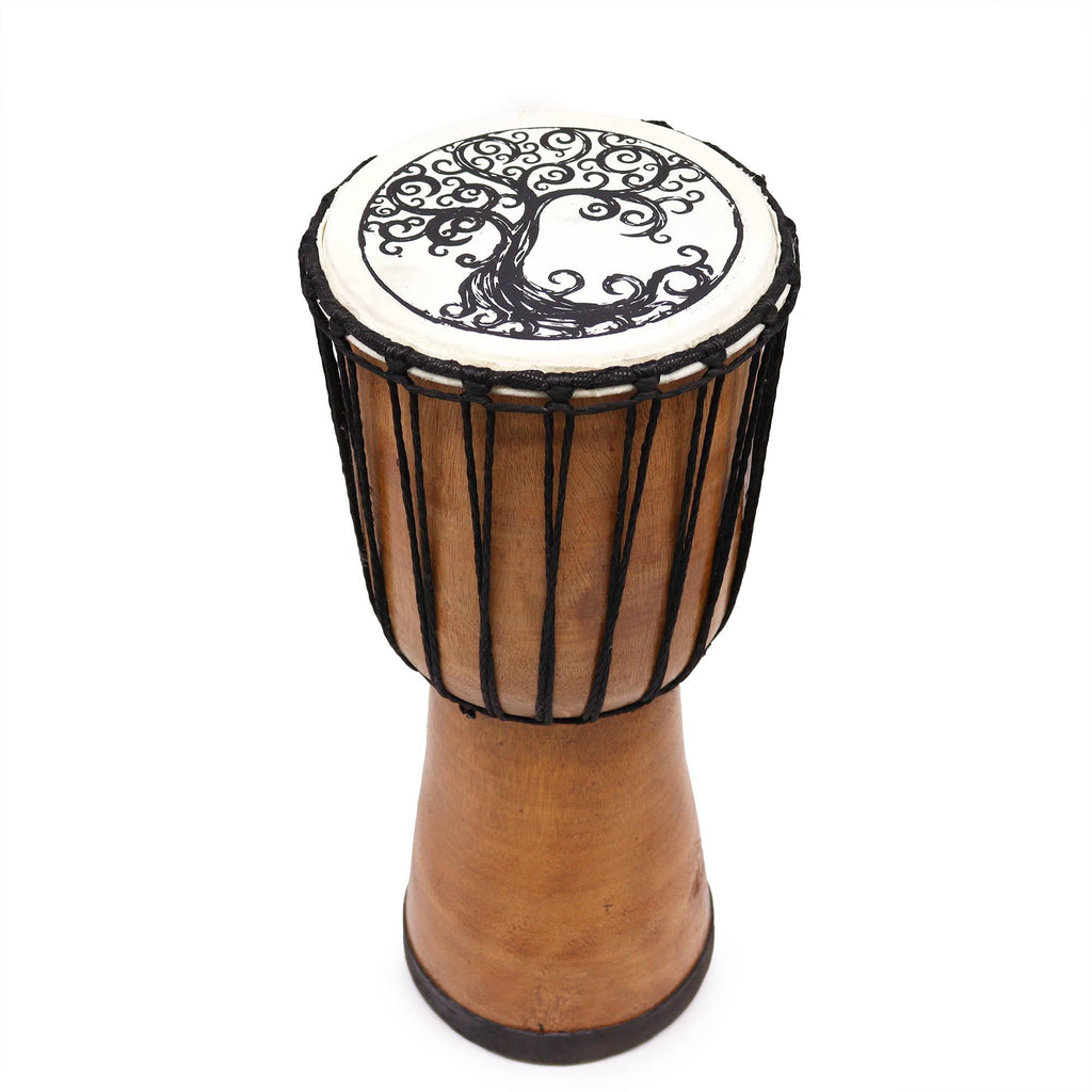 Tambor djembe hecho a mano con boca ancha - 40cm