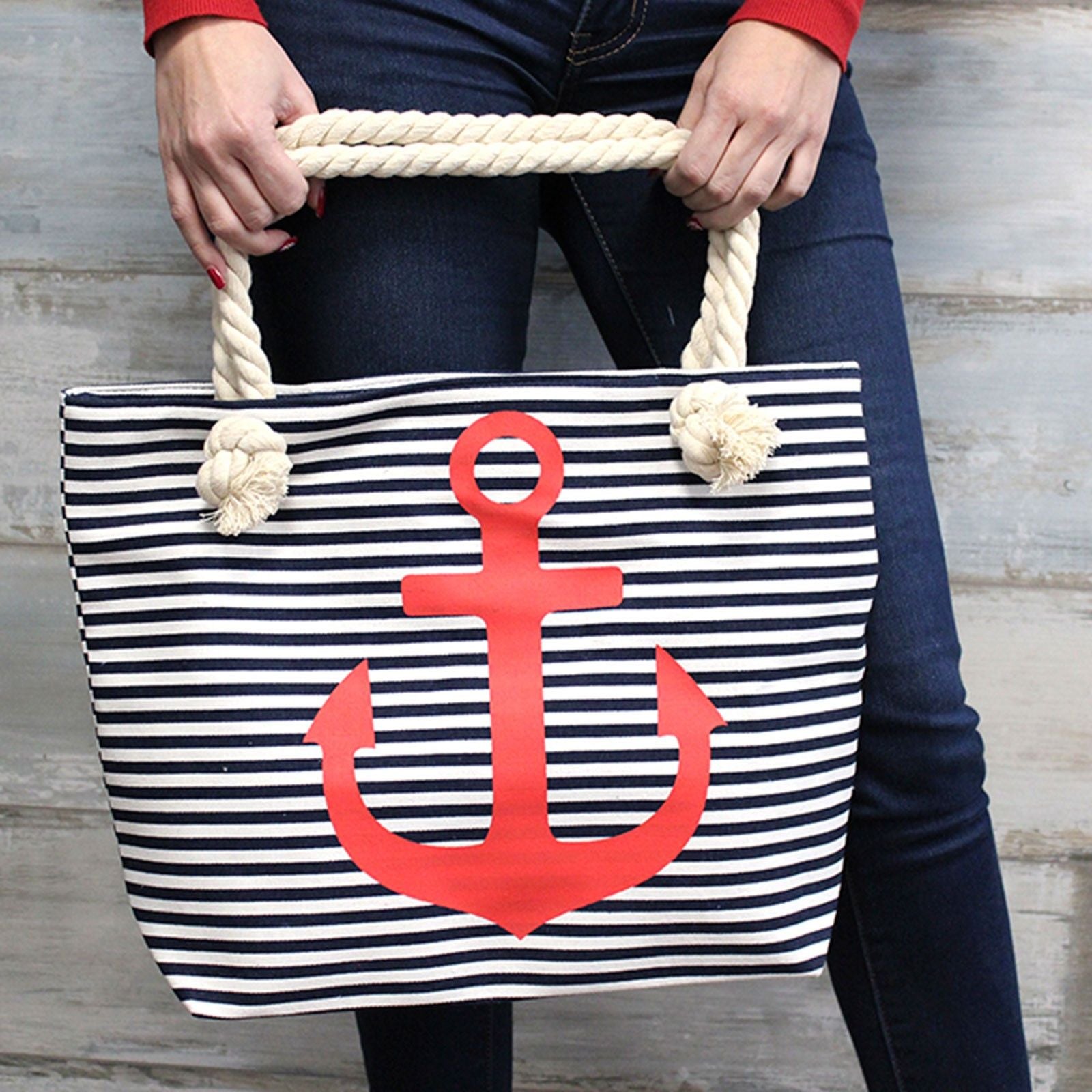 Bolso shopper con asa de cuerda - tropical flamenco