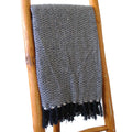 Mantas bohemias de confort - Zigzag azul marino