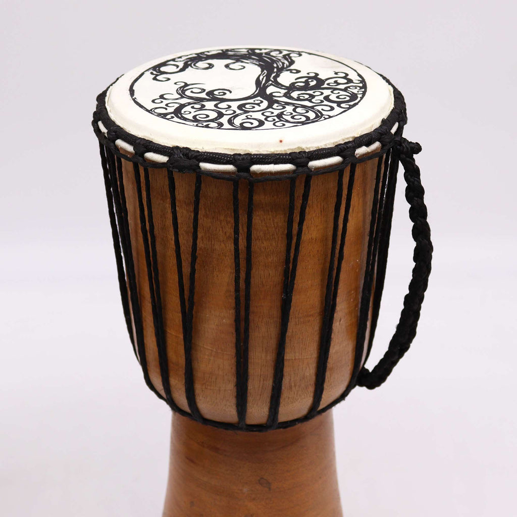 Tambor djembe hecho a mano con boca ancha - 40cm