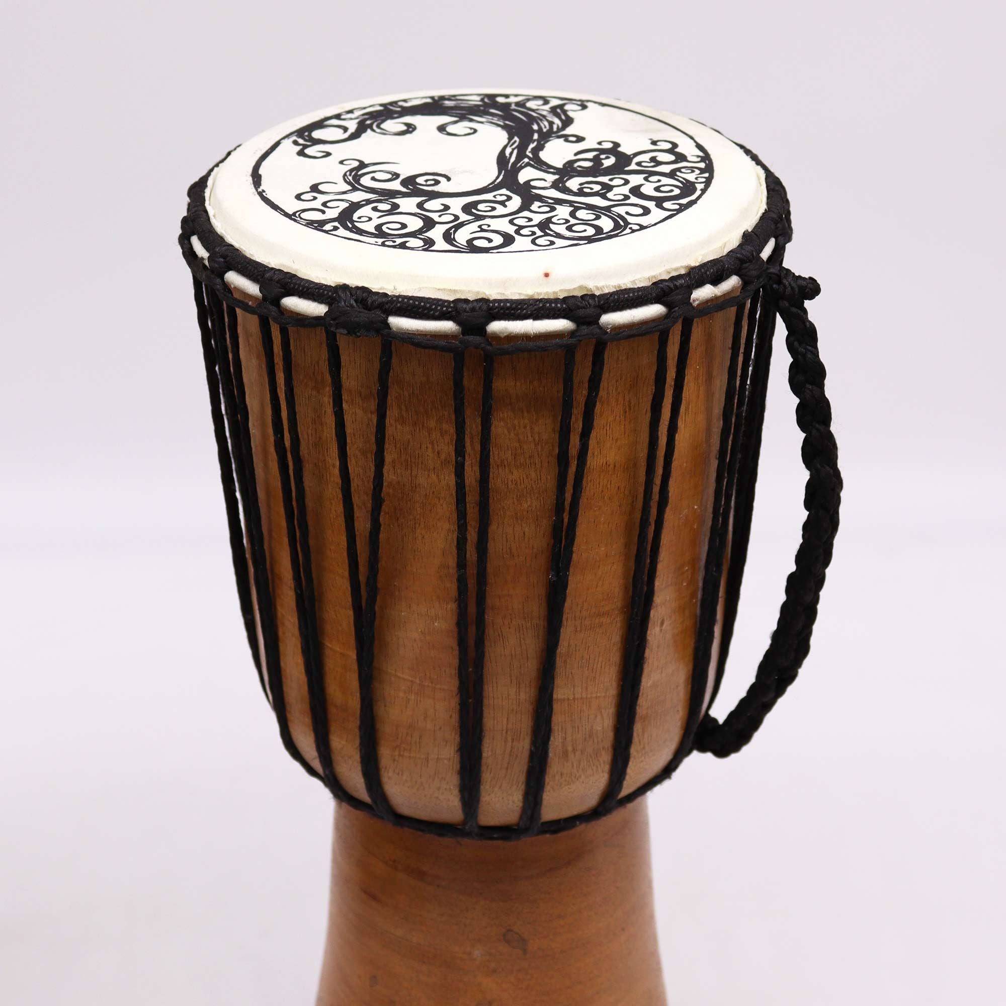 Tambor djembe hecho a mano con boca ancha - 40cm