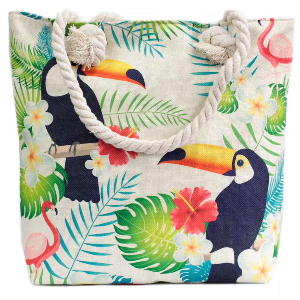 Mochila shopper con asa de cuerda - tucán tropical