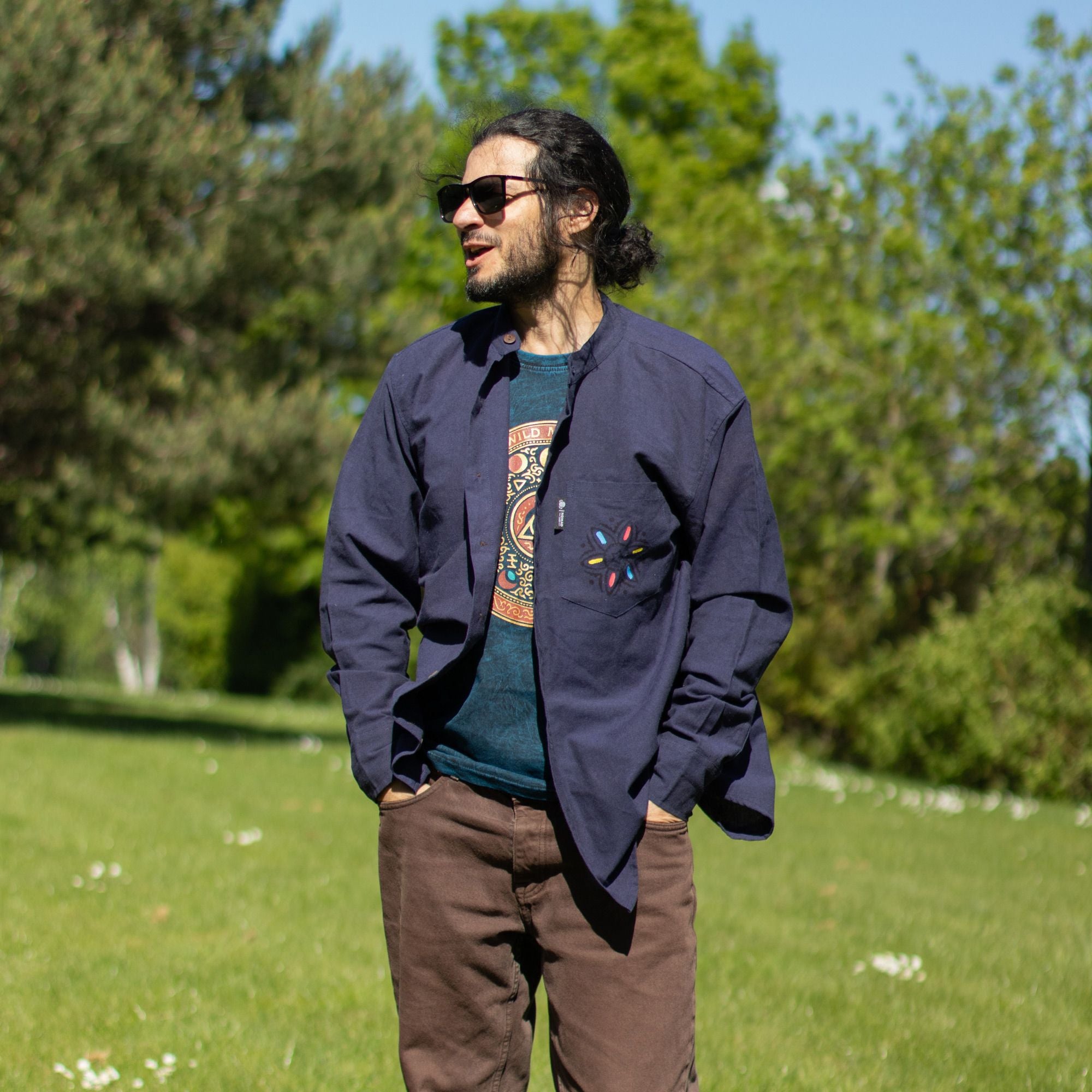Camisola Nomad Sari Kathmandu - Índigo - Média